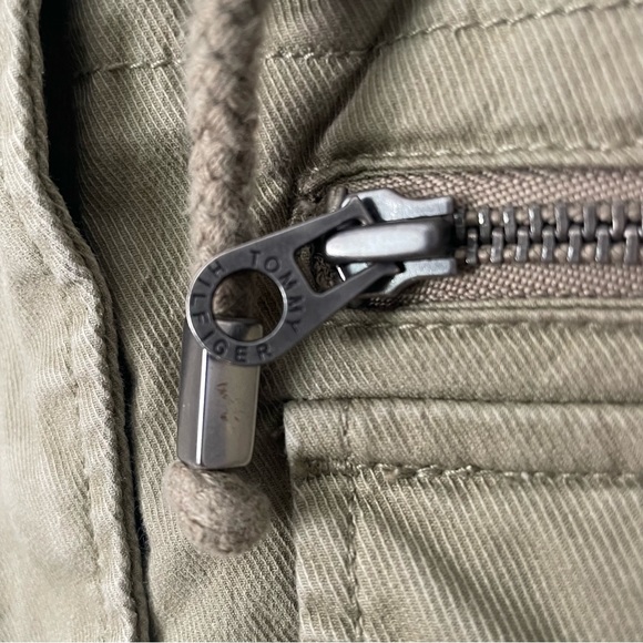 Tommy Hilfiger Olive Green Canvas Preppy,Military, Utility Jacket/Coat Size M - Picture 9 of 16